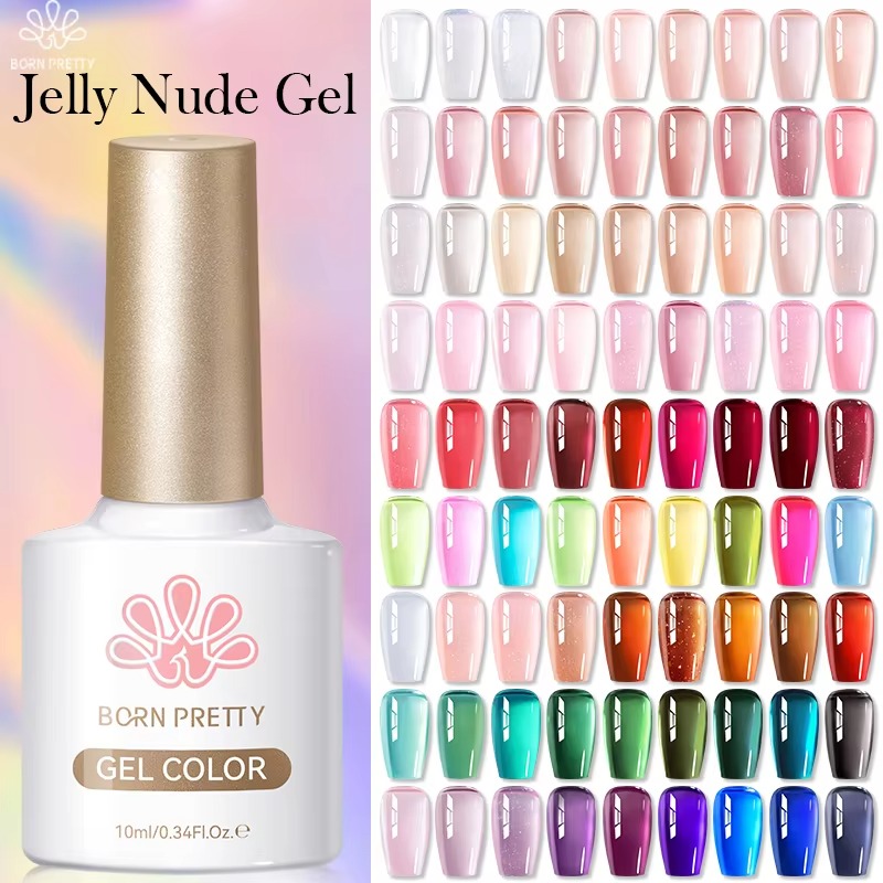 Resin Art Equipment - BORN PRETTY เจลทาเล็บสีนู้ดแบบเจลลี่ 10 มล. 50