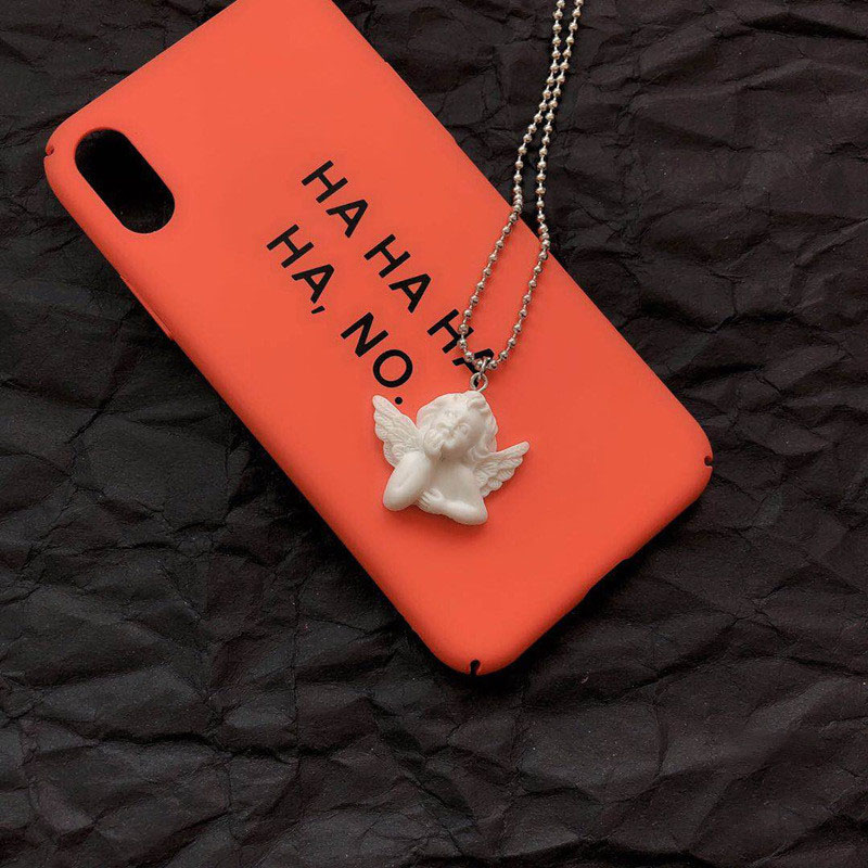 น่ารักกามเทพ Angel จี้สแตนเลสส - Resin Art Baby บทวิจารณ์และราคา