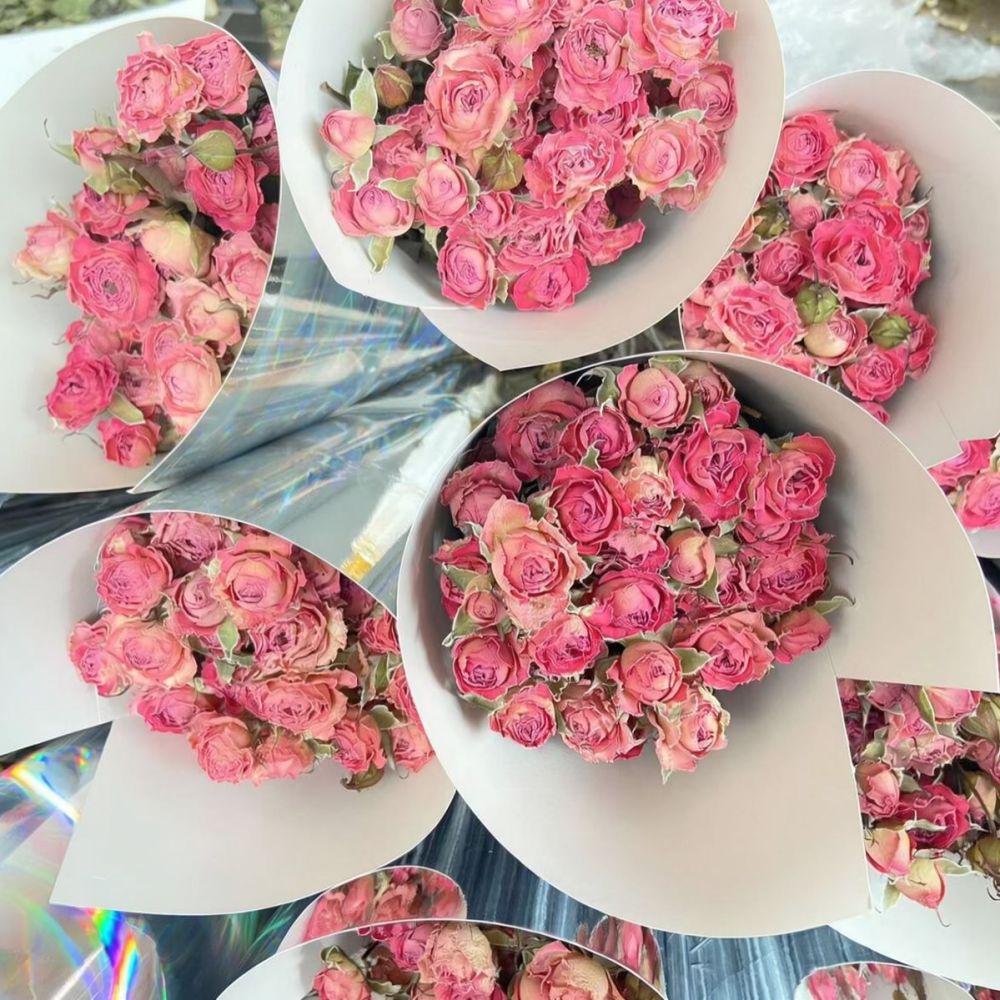 ช่อดอกไม้แห้งจริง ดอกกุหลาบ จั - Resin Art Rose บทวิจารณ์และราคา