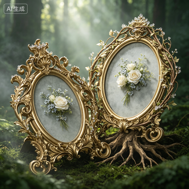 กรอบรูปเรซินทรงวงรีสีทองสไตล์เ - Resin Art Wedding Gift บทวิจารณ์และราคา